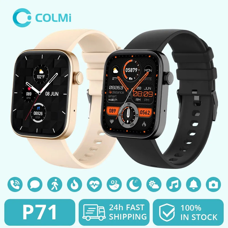 Smartwatch COLMI P71  - Compativél com Android e IOS